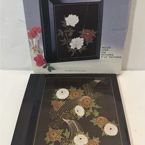 VTG Asian Black Lacquered Cover Photo Album #27
